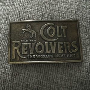HIGHLY COLLECTIBLE!~VTG.COLT REVOLVER BELT BUCKLE